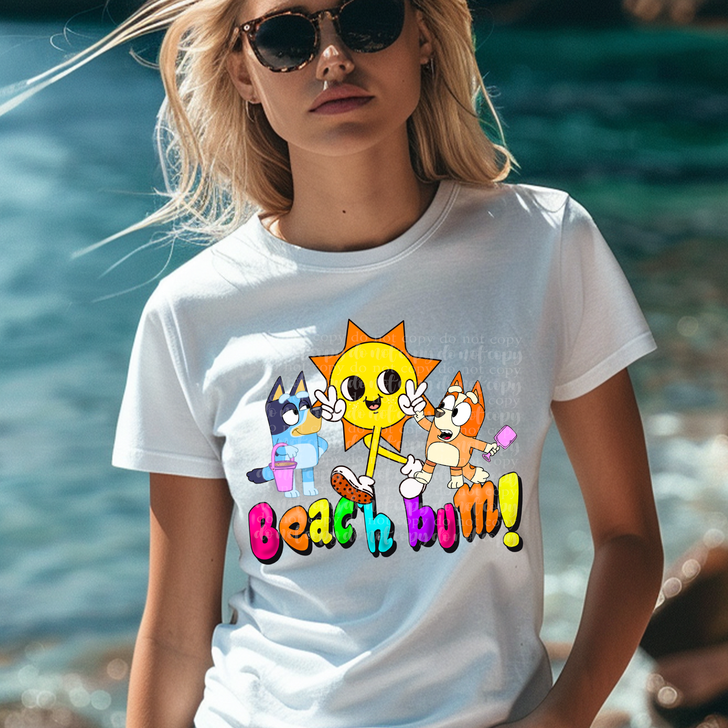 Beach Bum B Dog DTF & Sublimation Transfer