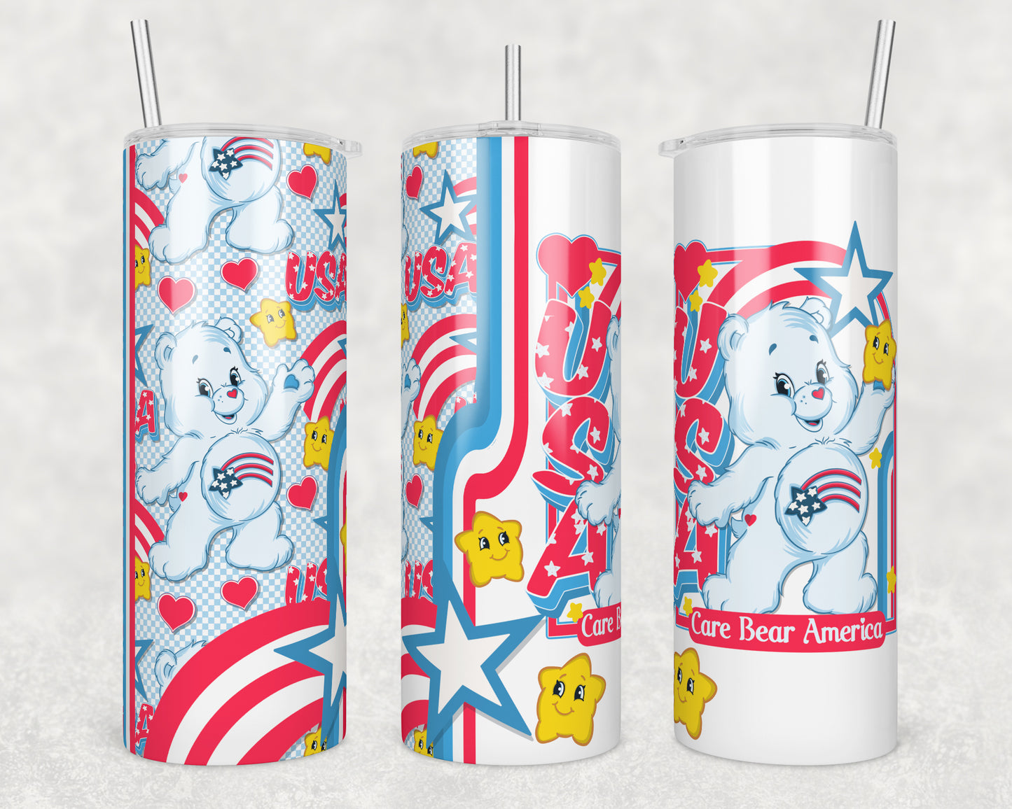 Bear America (matches shirt) Transfer Tumbler Wrap 20oz (read description)