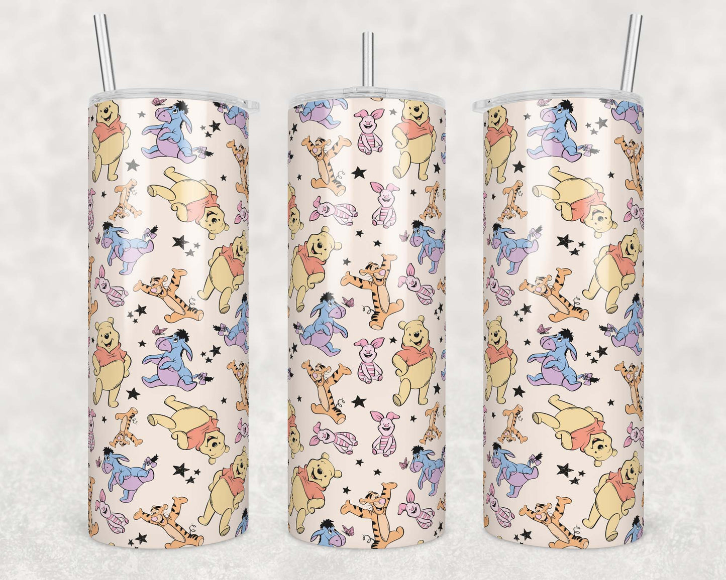 Bear Friends (matches shirt) Sublimation Transfer Tumbler Wrap 20oz (read description)