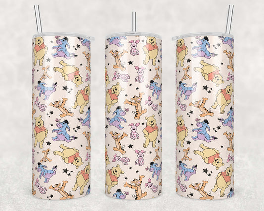 Bear Friends (matches shirt) Sublimation Transfer Tumbler Wrap 20oz (read description)