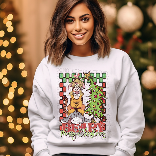 Gloomy Beary Christmas DTF & Sublimation Transfer