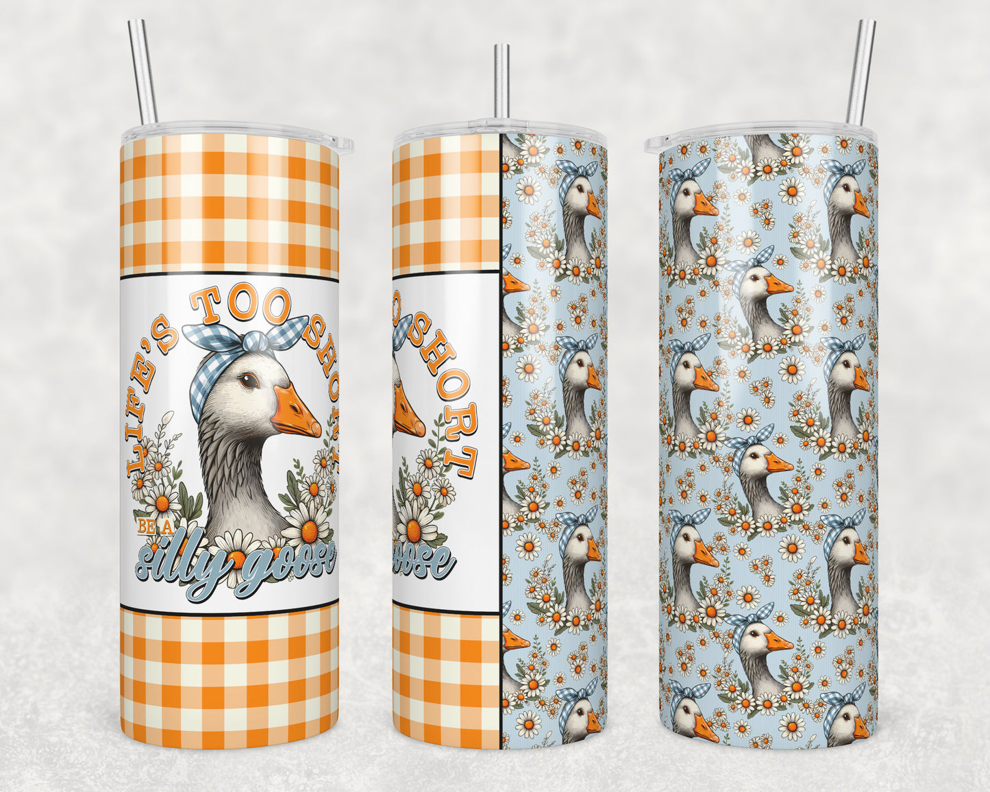 Be a Silly Goose (matches shirt) Sublimation Transfer Tumbler Wrap 20oz (read description)