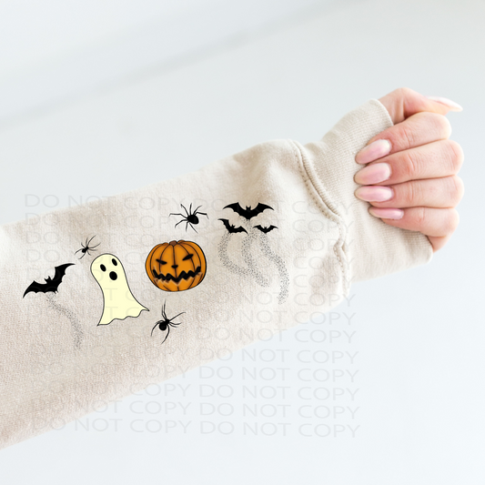 Beastly Halloween Sleeve (matches shirt)  DTF & Sublimation Transfer