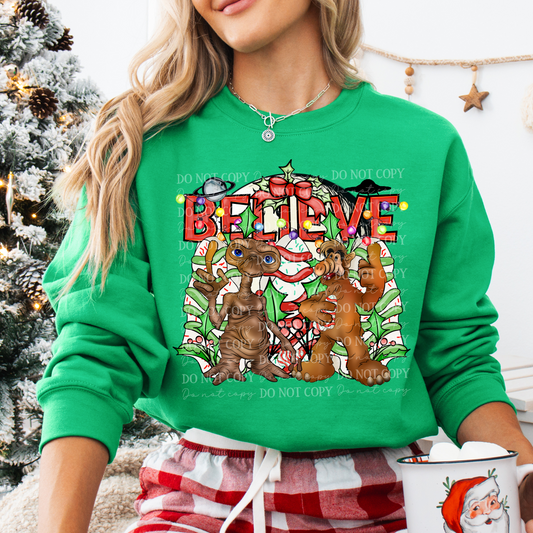 Believe Christmas Aliens DTF & Sublimation Transfer