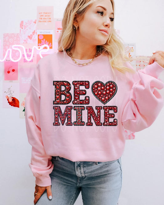 Be Mine Faux Rhinestone DTF & Sublimation Transfer