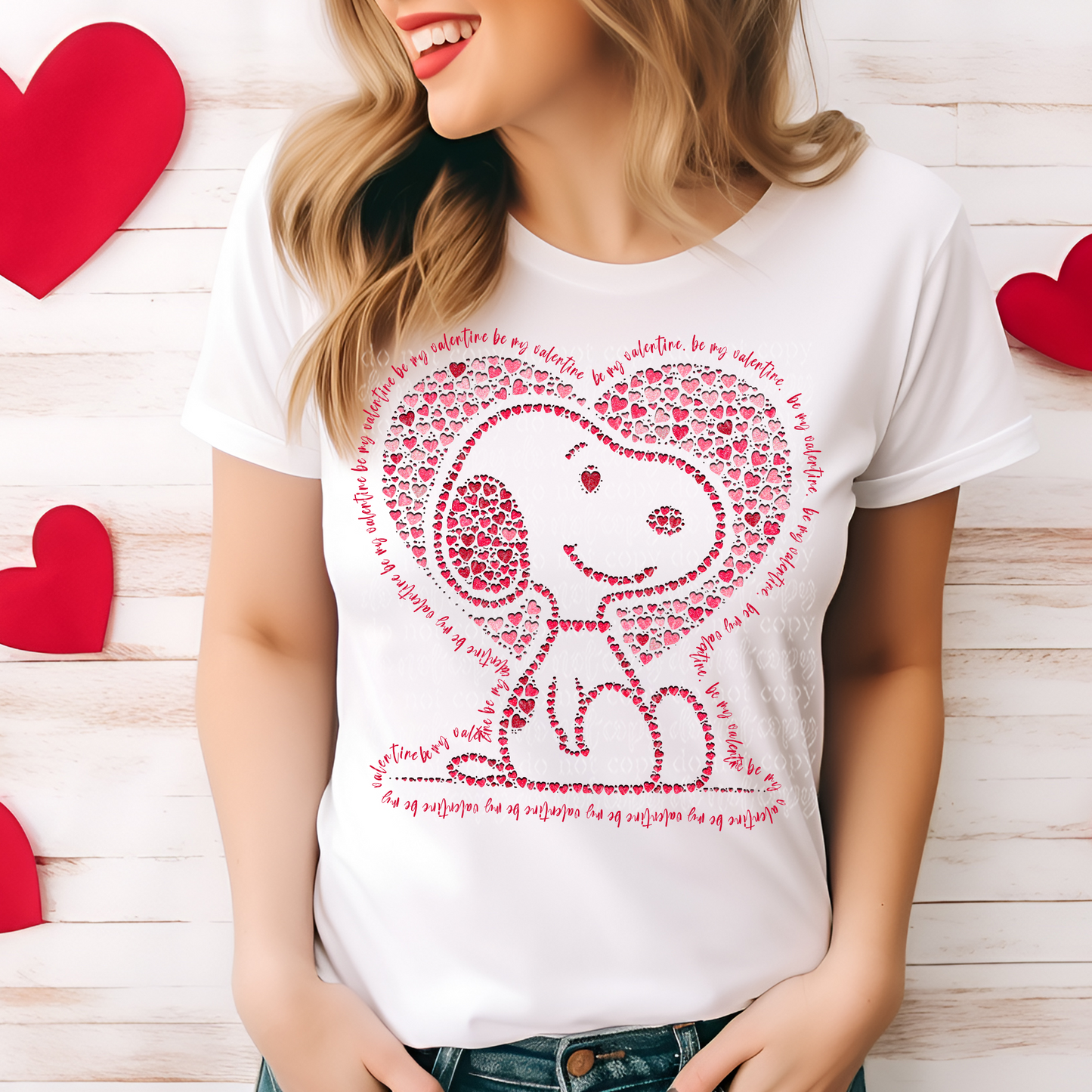 Be My Valentine heart Pup DTF & Sublimation Transfer