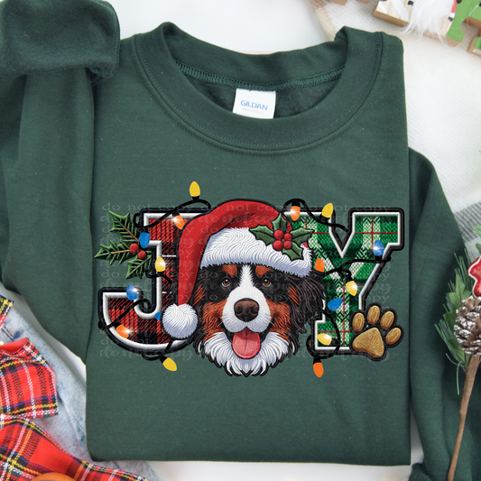 Bernedoodle Joy Faux Embroidery DTF & Sublimation Transfer