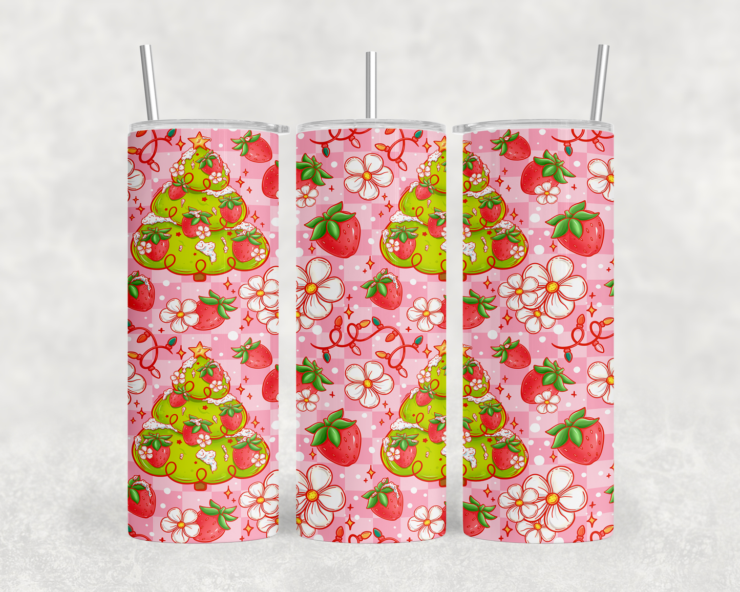 Berry Christmas Tree (matches shirt) Transfer Tumbler Wrap 20oz (read description)