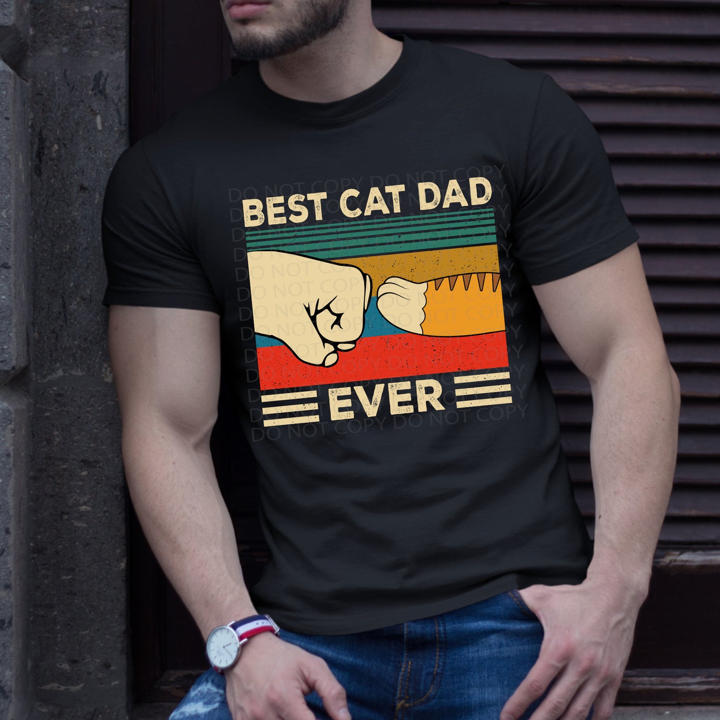 Best Cat Dad DTF & Sublimation Transfer