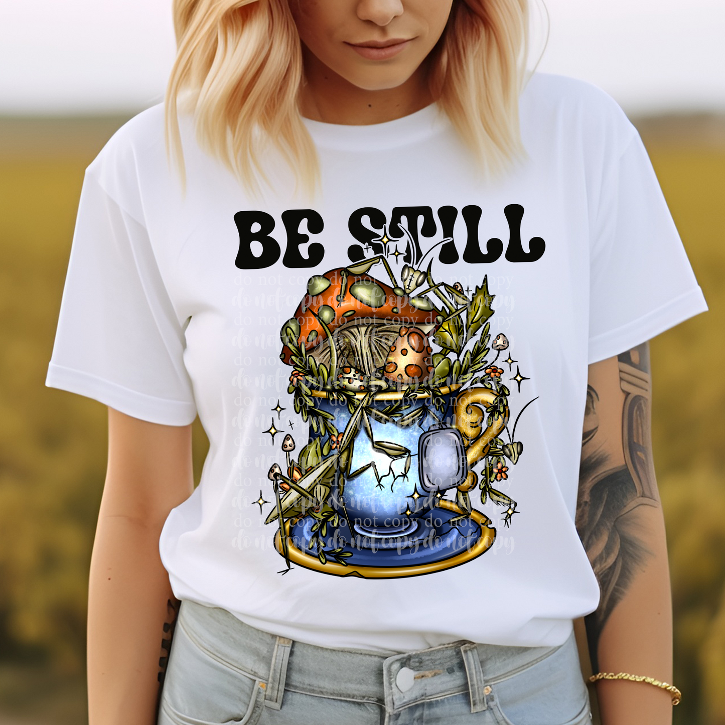 Be Still Praying Mantis DTF & Sublimation Transfer