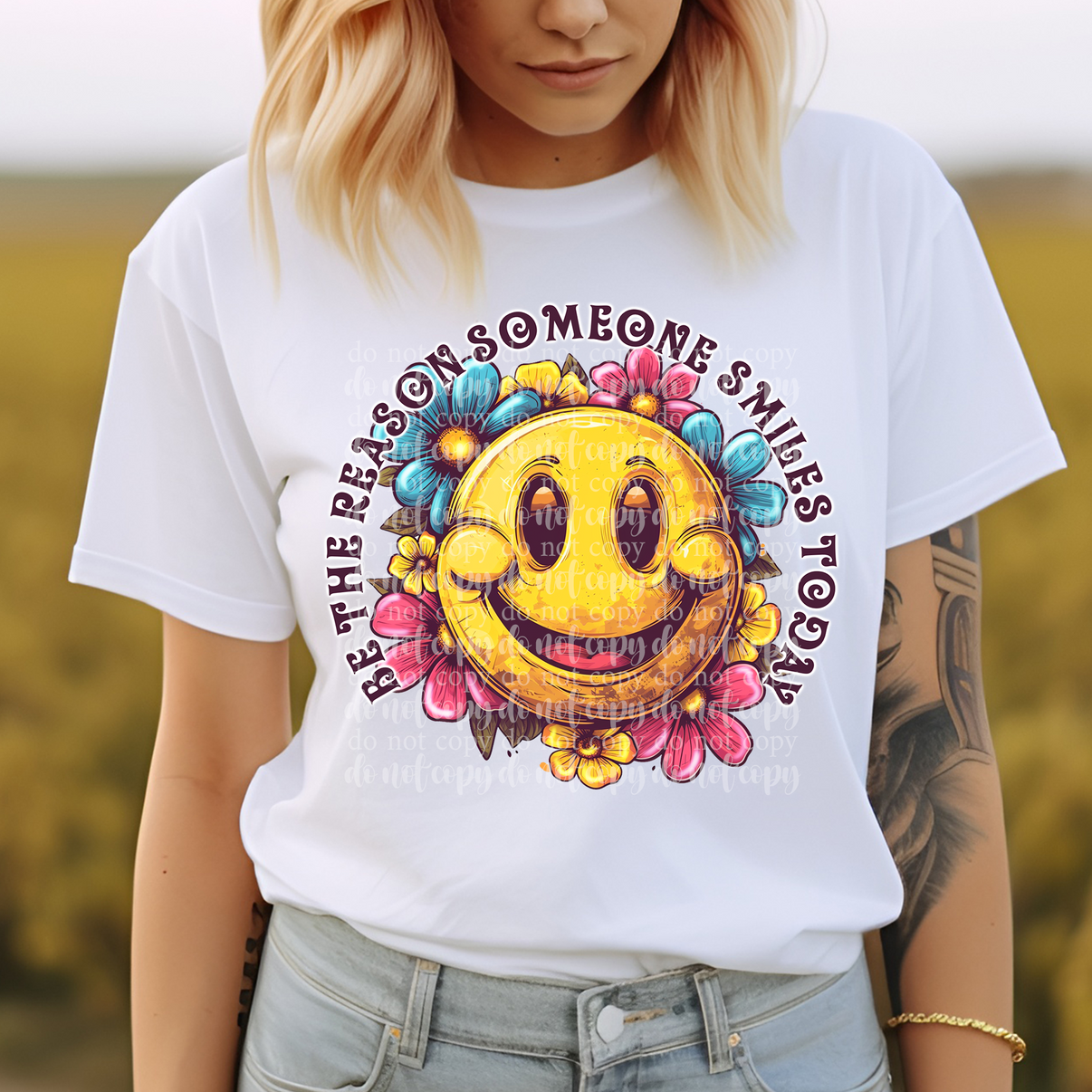 Be The Reason Someone Smiles Dtf & Sublimation Transfer – Threaded 