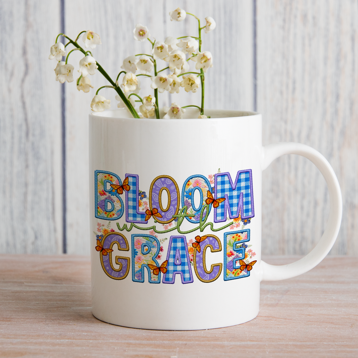 Bloom with Grace (matches shirt) UV DTF Transfer