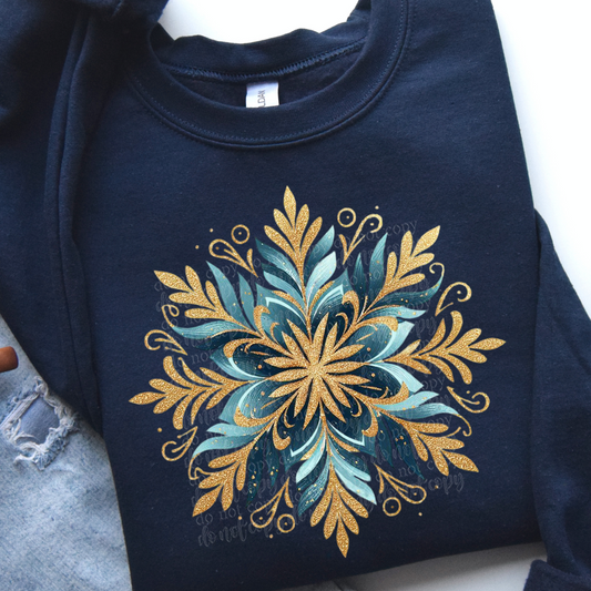 Brushstroke Snowflake DTF & Sublimation Transfer