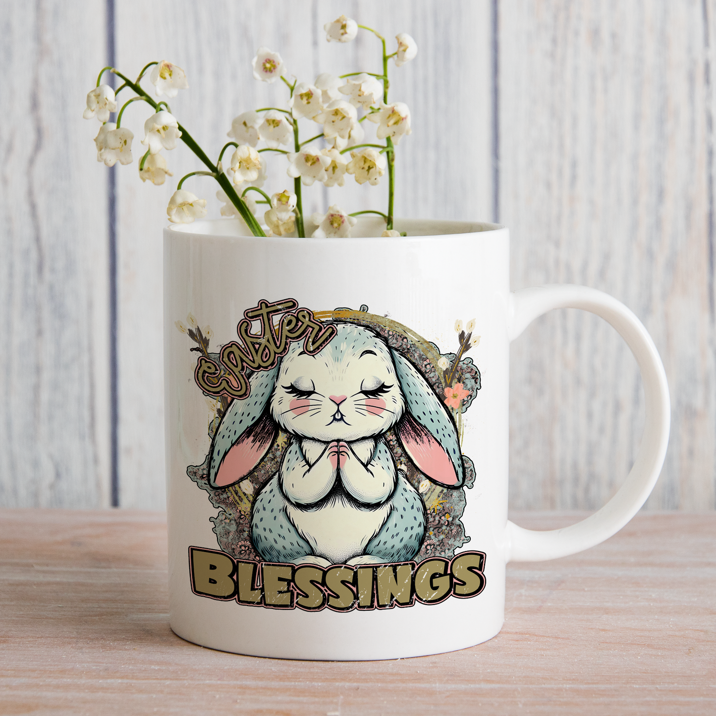 Bunny Blessings(matches shirt) UV DTF Transfer