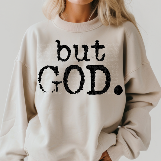 But God Typography DTF & Sublimation Transfer