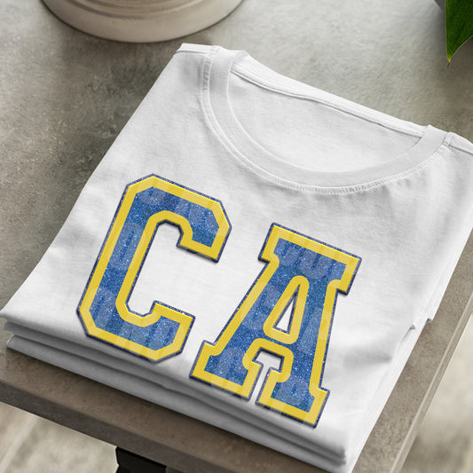 California **EXCLUSIVE**Faux Embroidery DTF Transfer