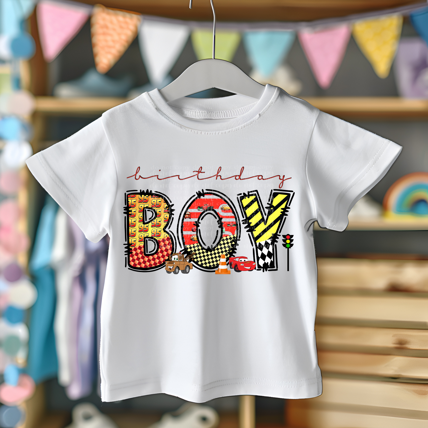 Car Birthday Boy DTF & Sublimation Transfer