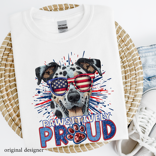 Catahoula Leopard Pawsitively Proud **EXCLUSIVE** Faux Embroidery, Chenille, & Sparkle DTF & Sublimation Transfer