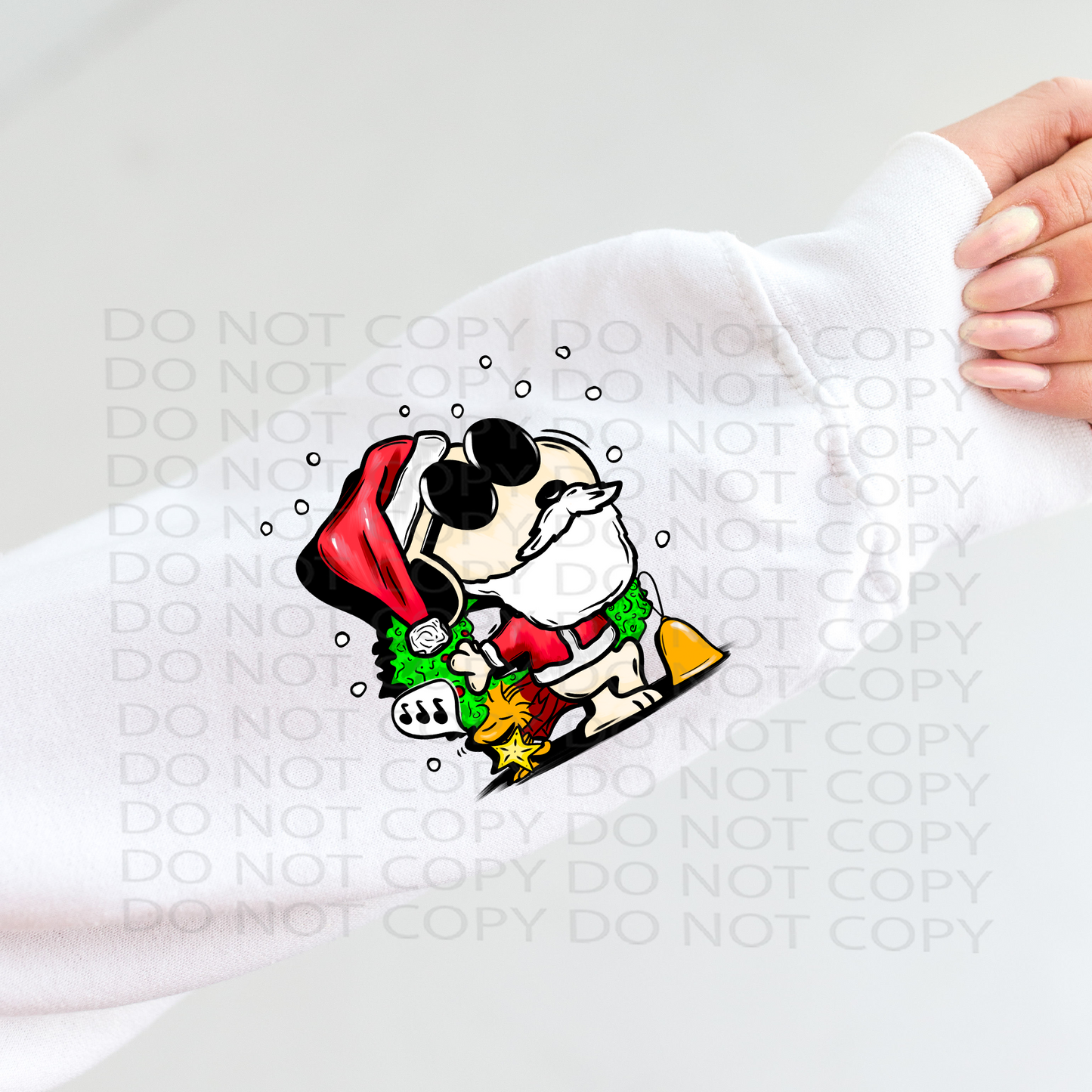 Merry Christmas Charles Wrist/Pocket (matches shirt)  DTF & Sublimation Transfer