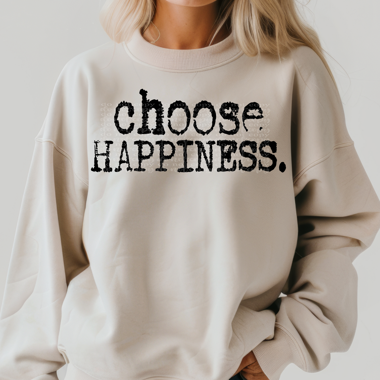 Choose Happiness Typography DTF & Sublimation Transfer