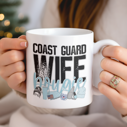 Coast Guard Wife Bougie (matches shirt) UV DTF Transfer