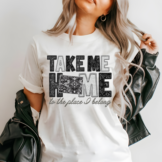 Colorado Take Me Home **EXCLUSIVE** Faux Embroidery, Rhinestone, Chenille, Lace & Sparkles DTF & Sublimation Transfer