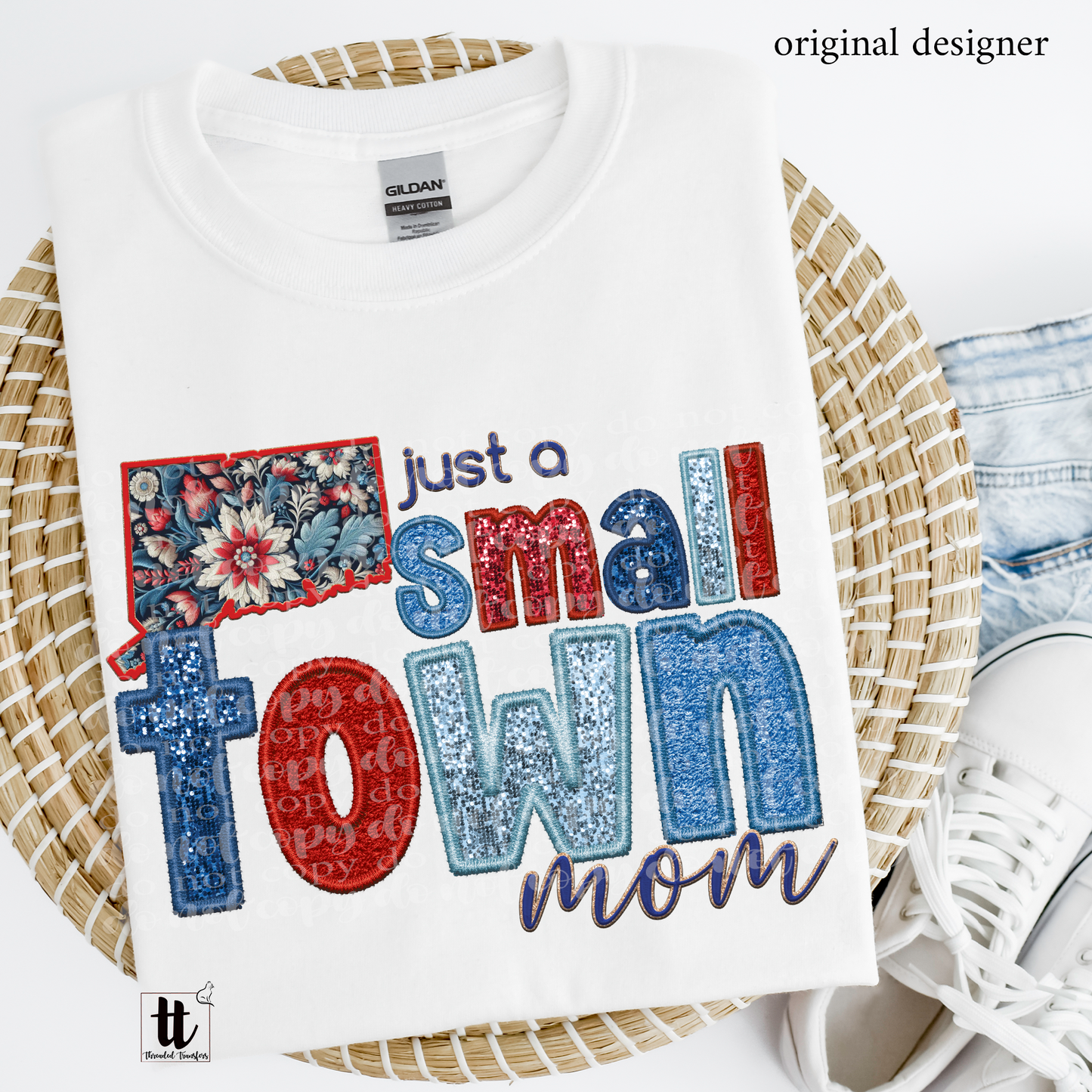 Connecticut Small Town **EXCLUSIVE** Faux Embroidery, Chenille, & Sparkles DTF & Sublimation Transfer