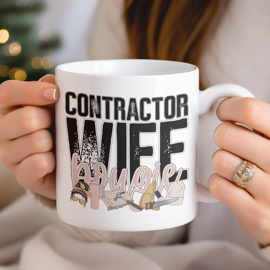 Contractor Wife Bougie (matches shirt) UV DTF Transfer