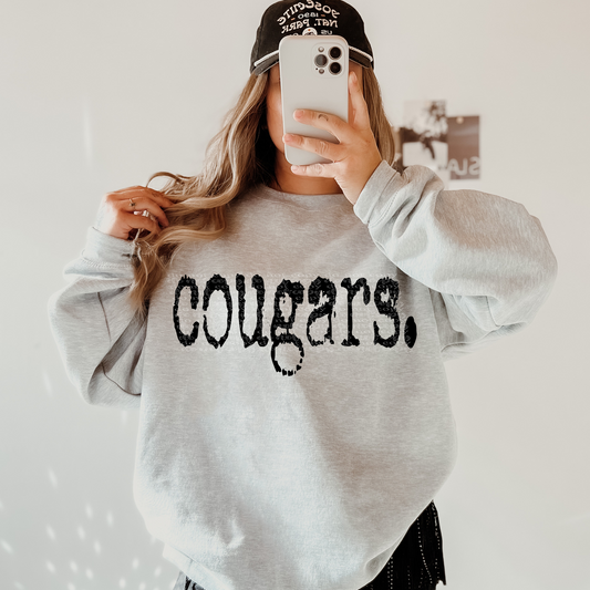 Cougars Typography DTF & Sublimation Transfer