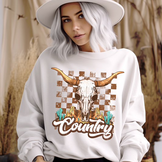 Country Skull DTF & Sublimation Transfer