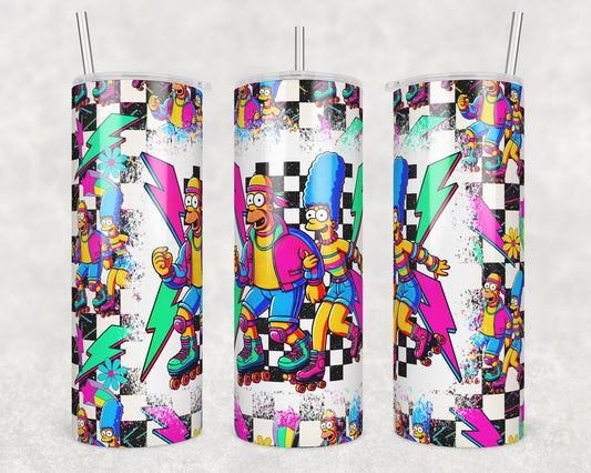 Couples Skate Time (matches shirt) Sublimation Transfer Tumbler Wrap 20oz (read description)