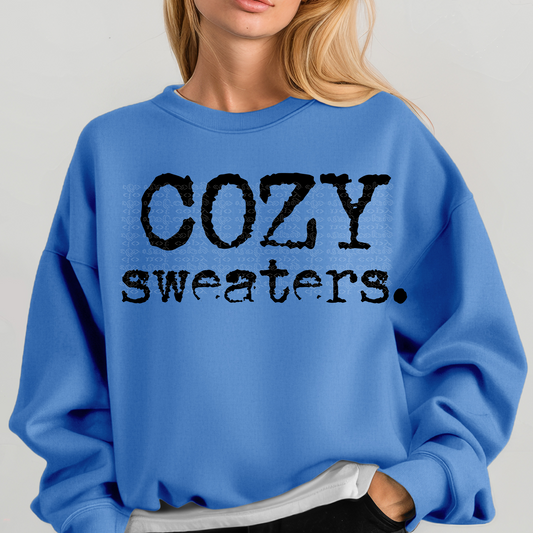 Cozy Sweaters Typography DTF & Sublimation Transfer