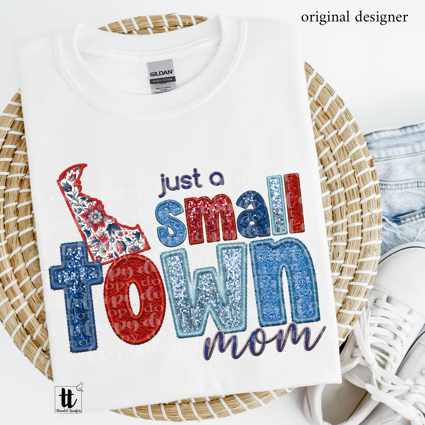 Delaware Small Town **EXCLUSIVE** Faux Embroidery, Chenille, & Sparkles DTF & Sublimation Transfer