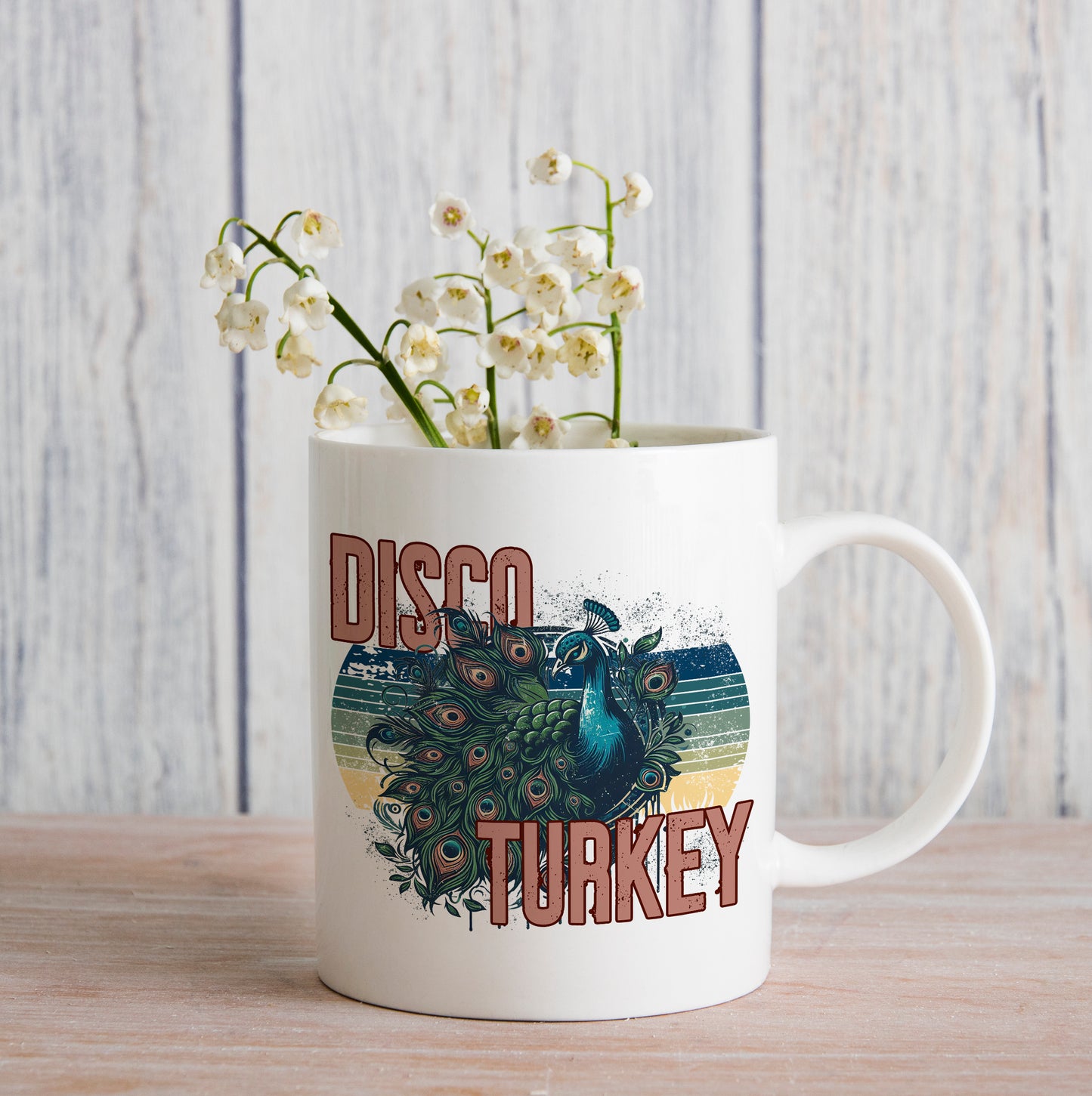 Disco Turkey (matches shirt) UV DTF Transfer