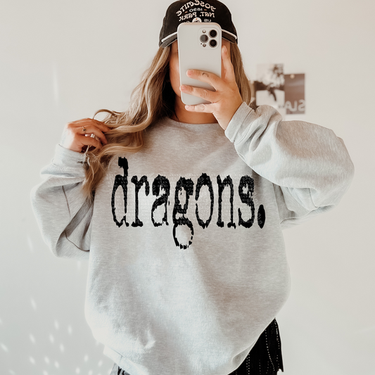 Dragons Typography DTF & Sublimation Transfer