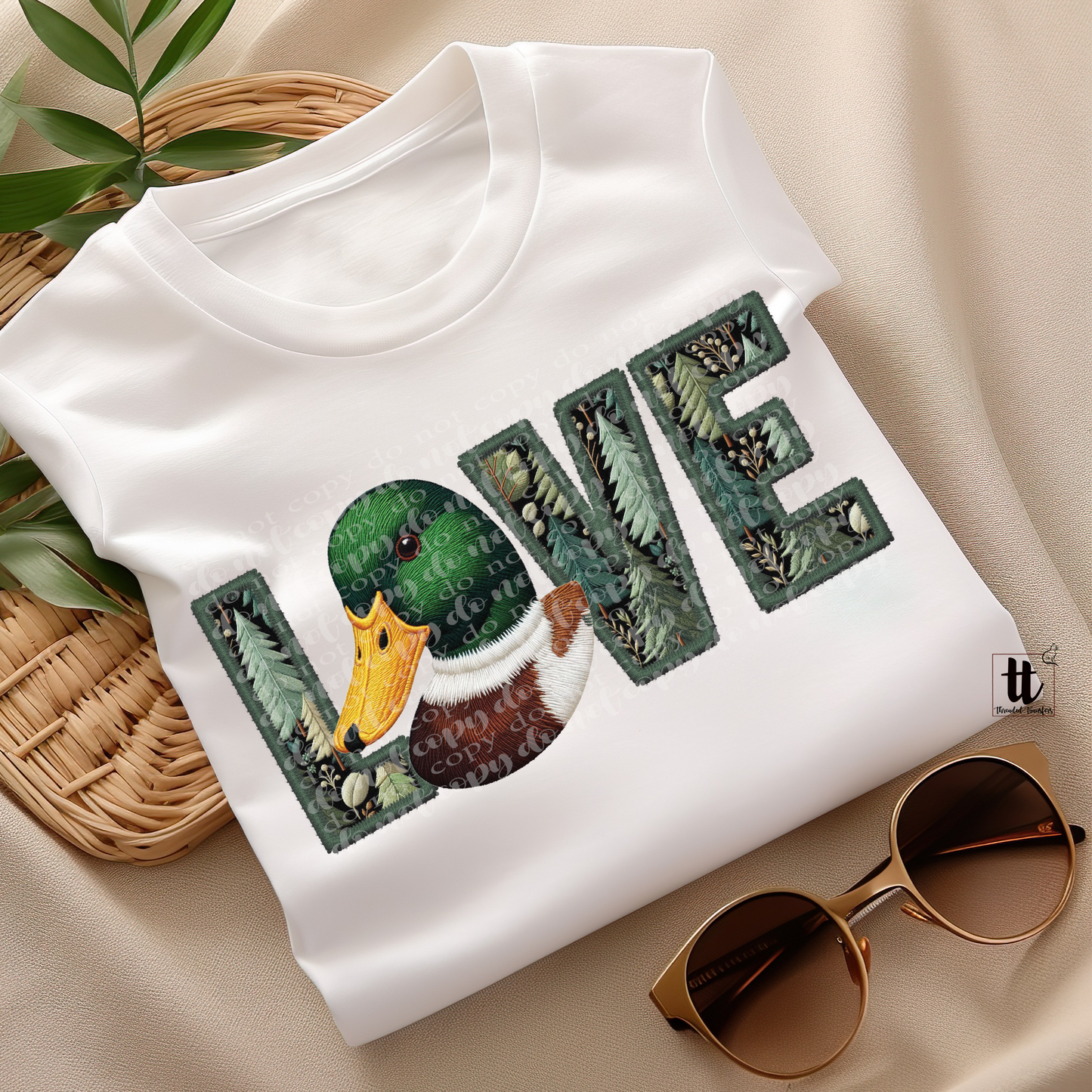 Duck Love **EXCLUSIVE** Faux Embroidery DTF & Sublimation Transfer