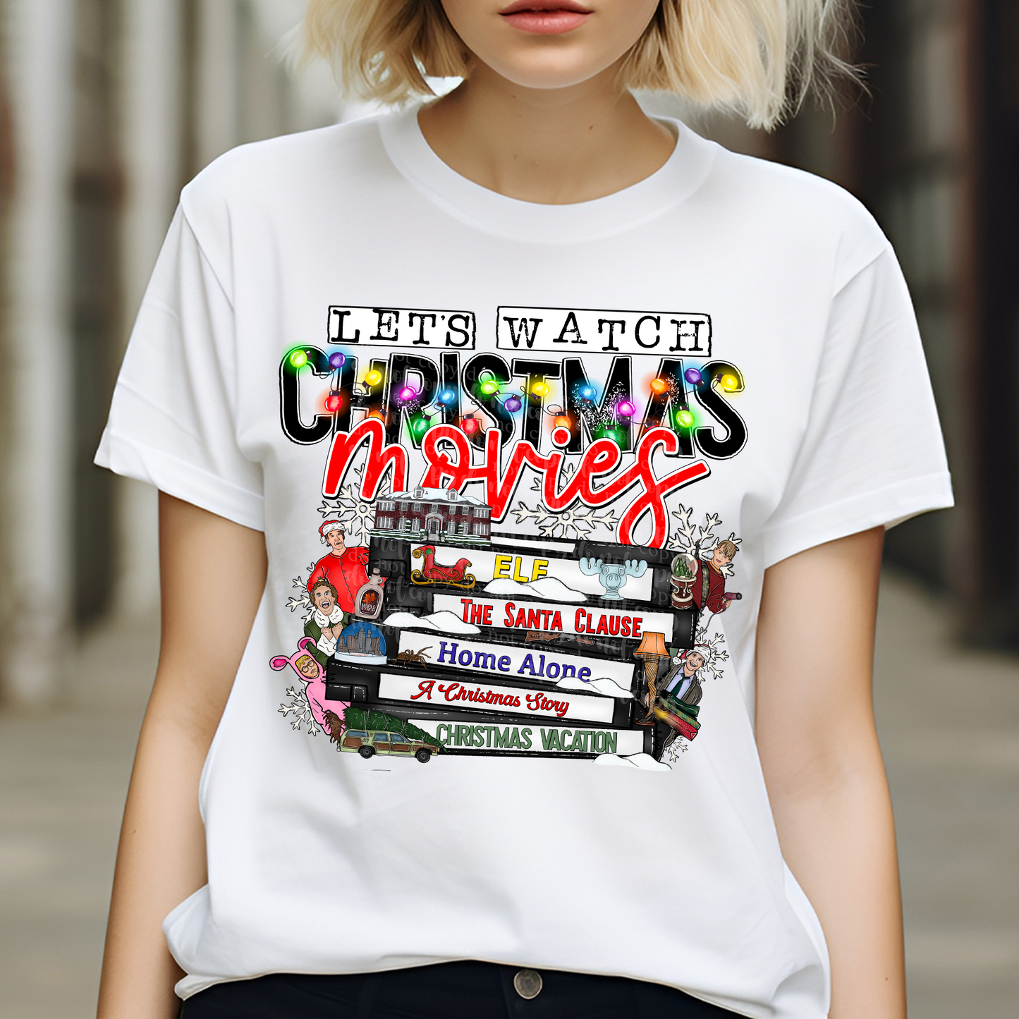 Let's Watch Christmas VHS DTF & Sublimation Transfer