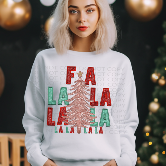 Fa La La **EXCLUSIVE** Faux Embroidery and Sparkle DTF & Sublimation Transfer