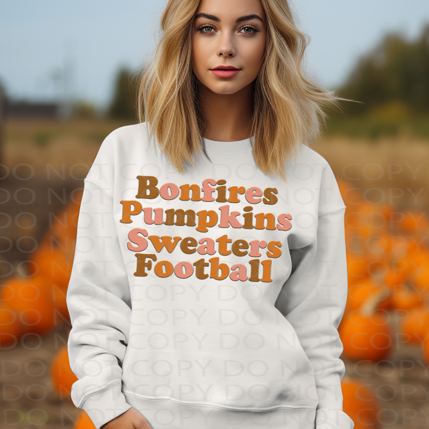 Fall Things Faux Embroidery DTF & Sublimation Transfer