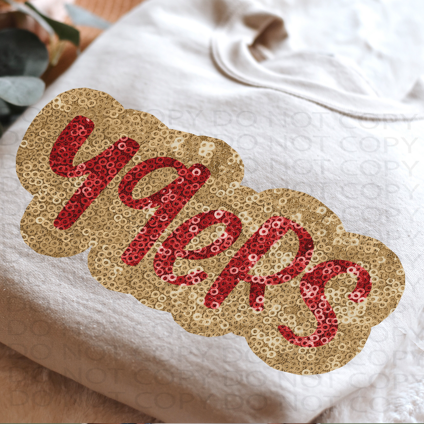 Faux Sparkles 49ers  DTF & Sublimation Transfer