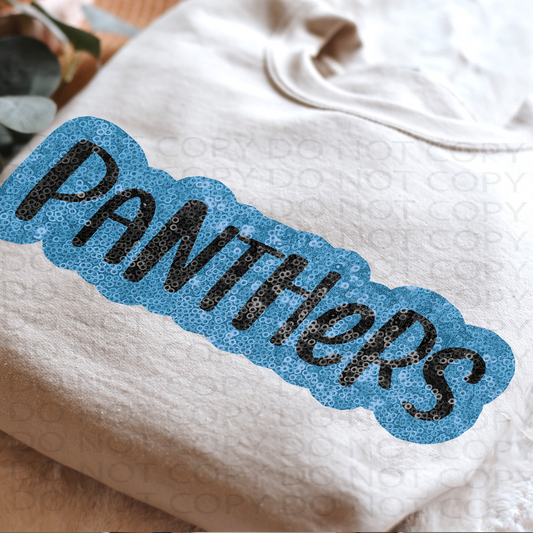 Faux Sparkles Panthers DTF & Sublimation Transfer