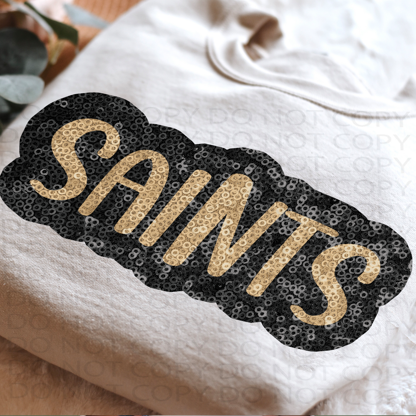 Faux Sparkles Saints DTF & Sublimation Transfer