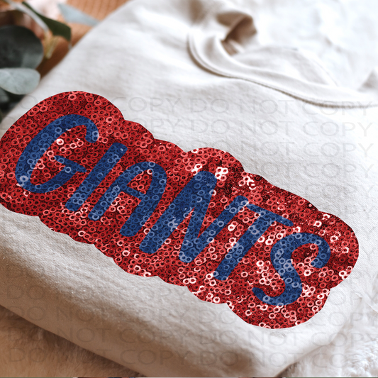 Faux Sparkles Giants  DTF & Sublimation Transfer