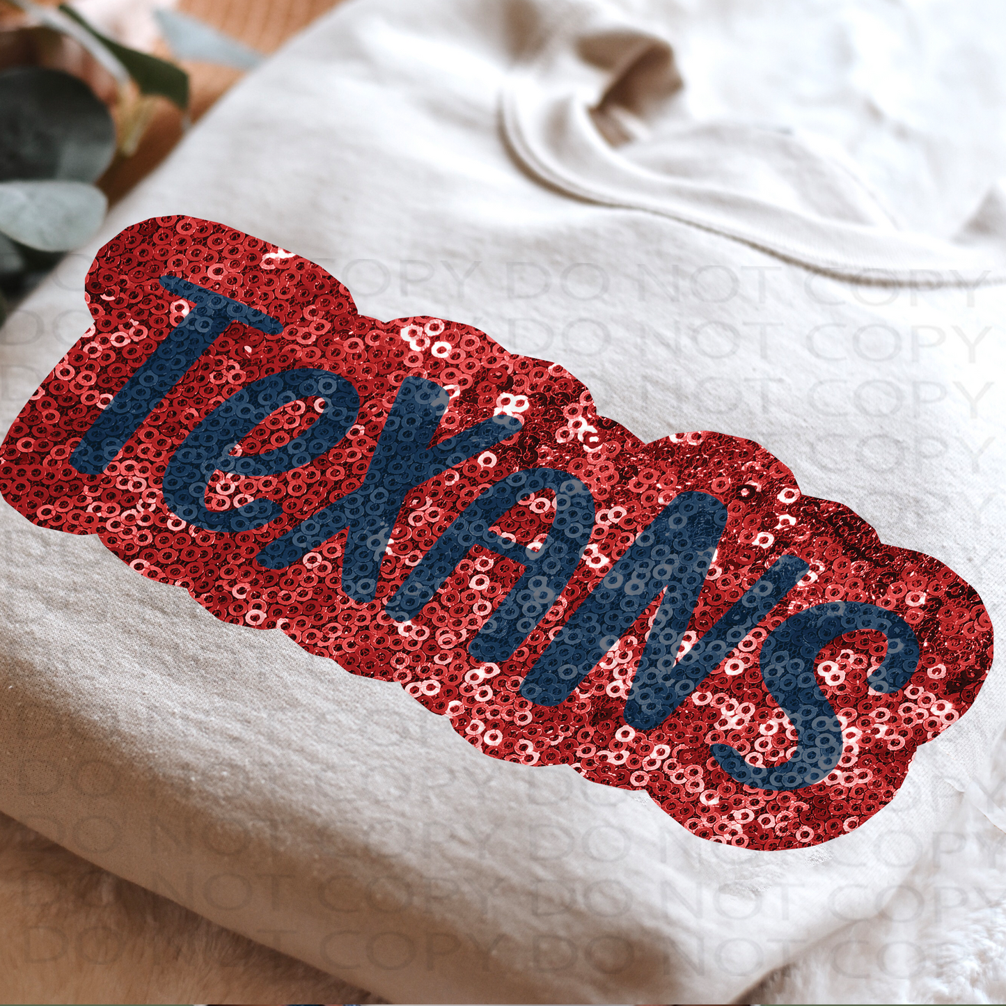 Faux Sparkles Texans DTF & Sublimation Transfer