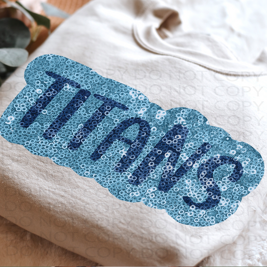 Faux Sparkles Titans DTF & Sublimation Transfer