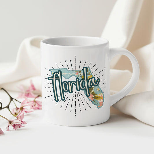 Florida Retro Floral (matches shirt) UV DTF Transfer