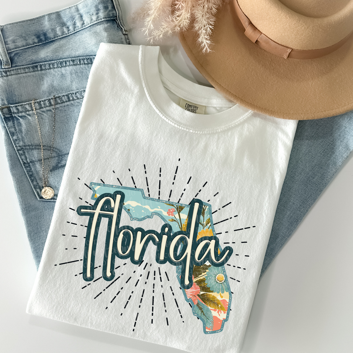 Florida Retro Floral DTF & Sublimation Transfer