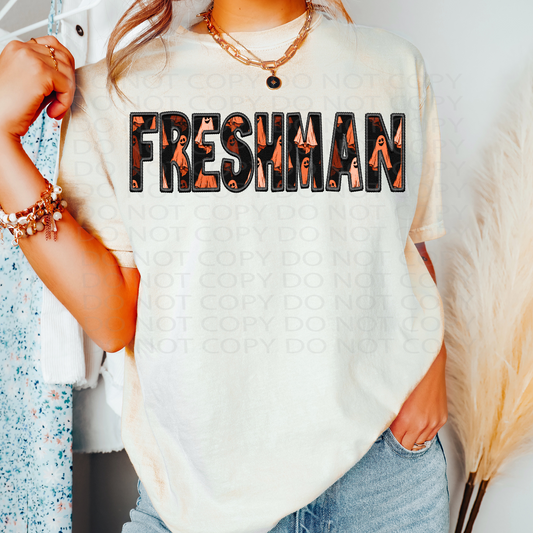 Freshman Faux Embroidery Ghosts DTF & Sublimation Transfer