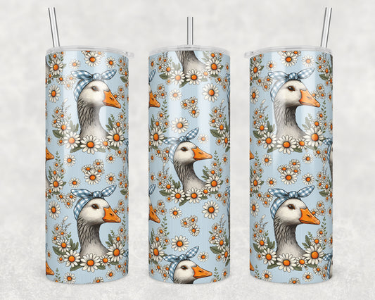 Geese and Daisies Sublimation Transfer Tumbler Wrap 20oz (read description)