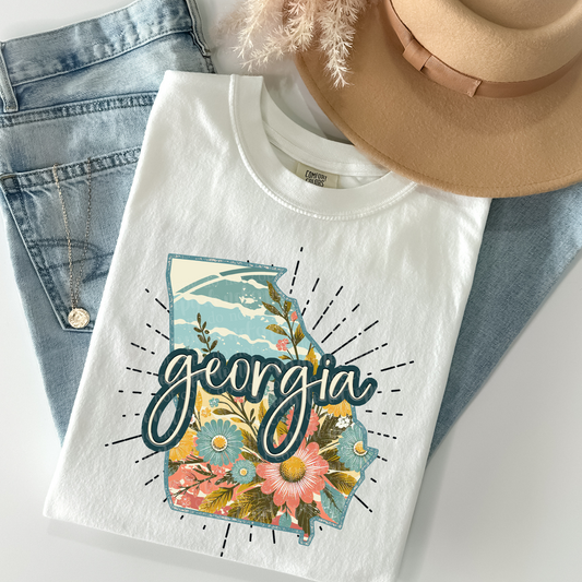 Georgia Retro Floral DTF & Sublimation Transfer